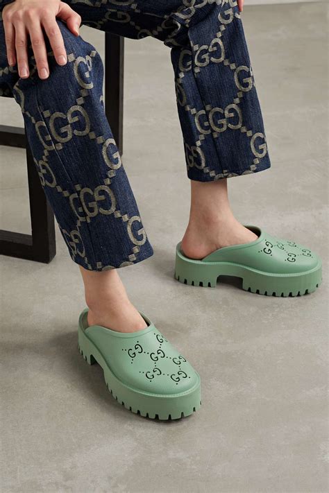 gucci platform mule|Gucci rubber platform mules.